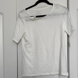 Talbots Cream Short Sleeve Top 💯 Pima cotton